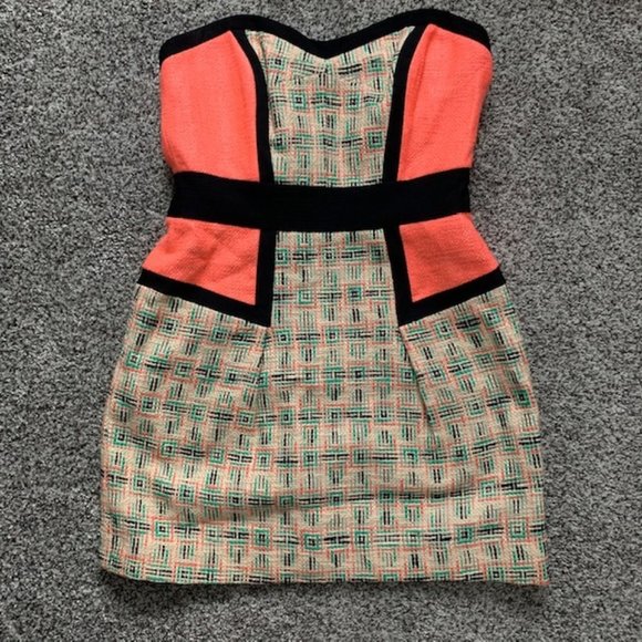 Milly Dresses & Skirts - MILLY Tweed Mix Color Block Mini Dress